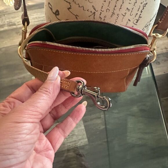 Dooney & Burke Florentine Brown Leather Crossbody Bag - Picture 3 of 12